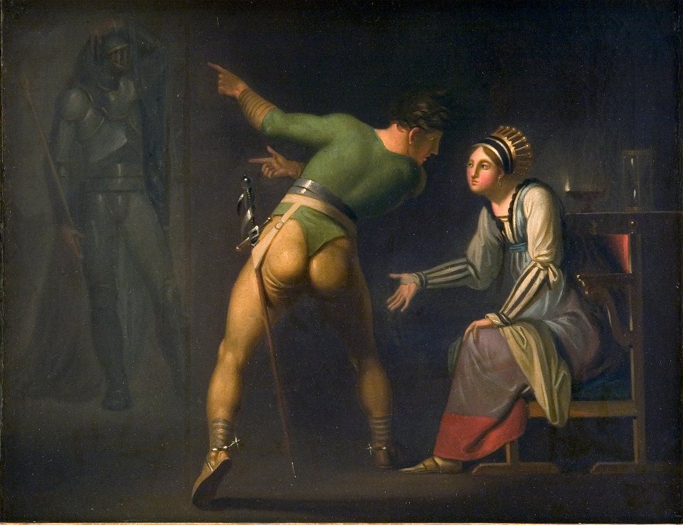 Nicolai Abildgaard - Hamlet hos sin moder - KMS1019 - Statens Museum for Kunst