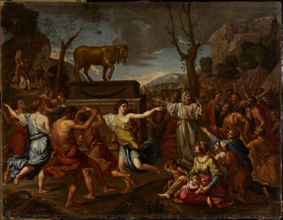 Nicolas Poussin - Adoration of the Golden Calf - M.Ob.382 MNW - National Museum in Warsaw