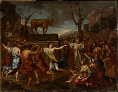 Nicolas Poussin - Adoration of the Golden Calf - M.Ob.382 MNW - National Museum in Warsaw