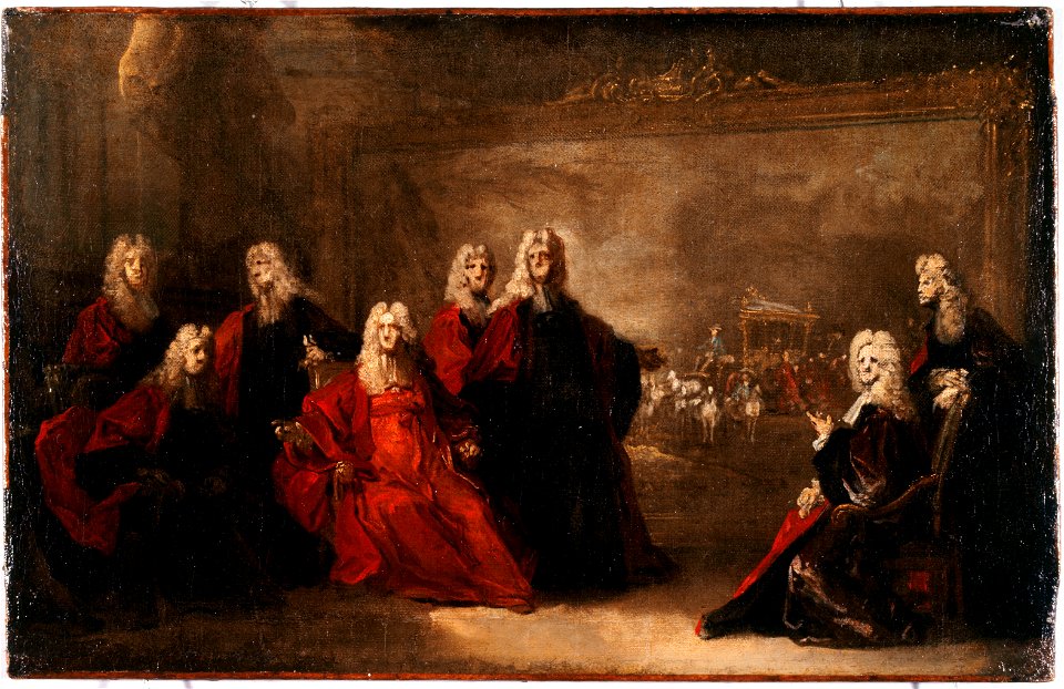 Nicolas de Largillierre - Allégorie des fiançailles de Louis XV avec l'infante Marie-Anne-Victoire d'Espagne - P2764 - Musée Carnavalet