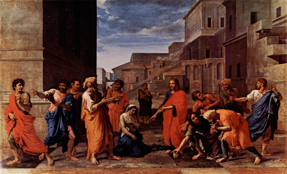 Nicolas Poussin - Le Christ et la femme adultère