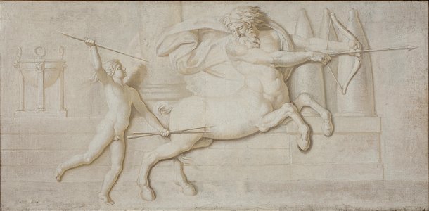 Nicolai Abildgaard - Achilles and the Centaur Cheiron - KMS3354 - Statens Museum for Kunst