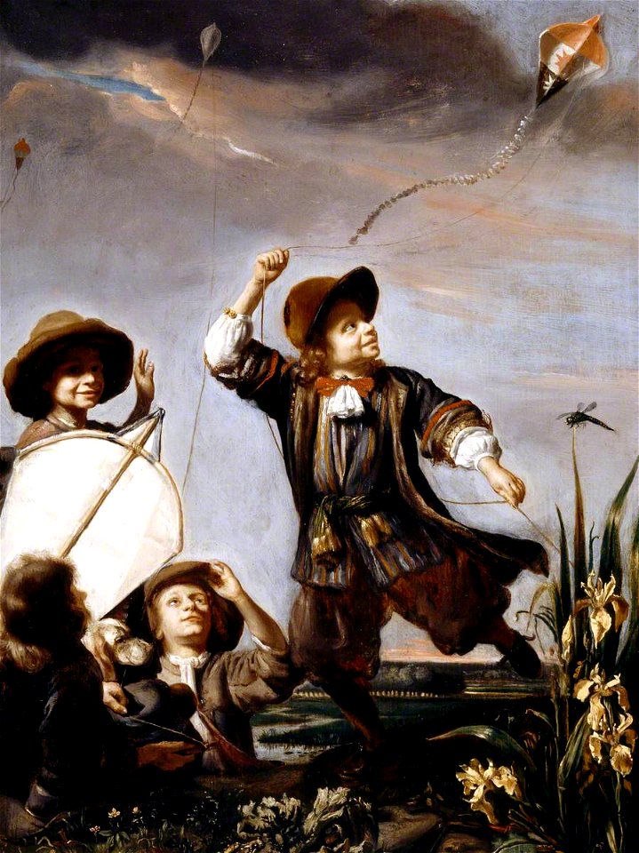Nicolaes Maes (1634-1693) (attributed to) - Boys Flying Kites - 446734 - National Trust
