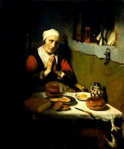 Nicolaes Maes - Oude vrouw in gebed