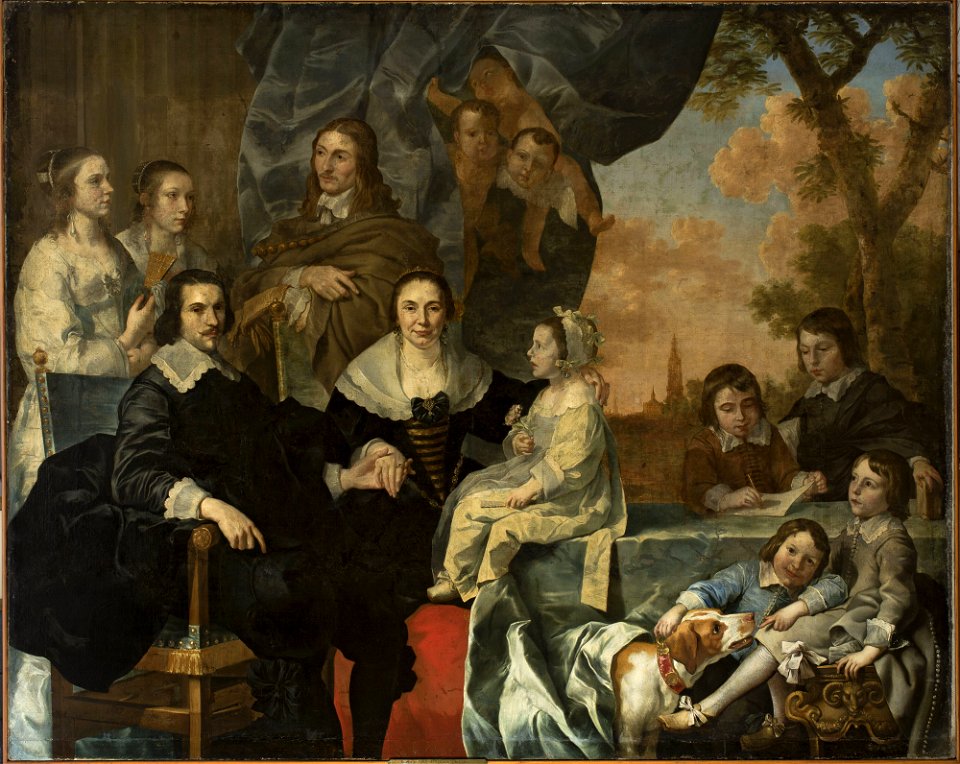 Nicolaes van Helt Stockade - Self-portrait with the family - M.Ob.26 MNW - National Museum in Warsaw