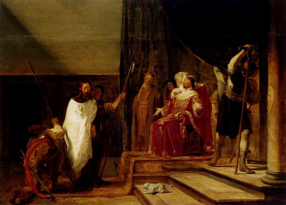 Nicolaes Knüpfer - Christ before Herod Antipas - WGA12216