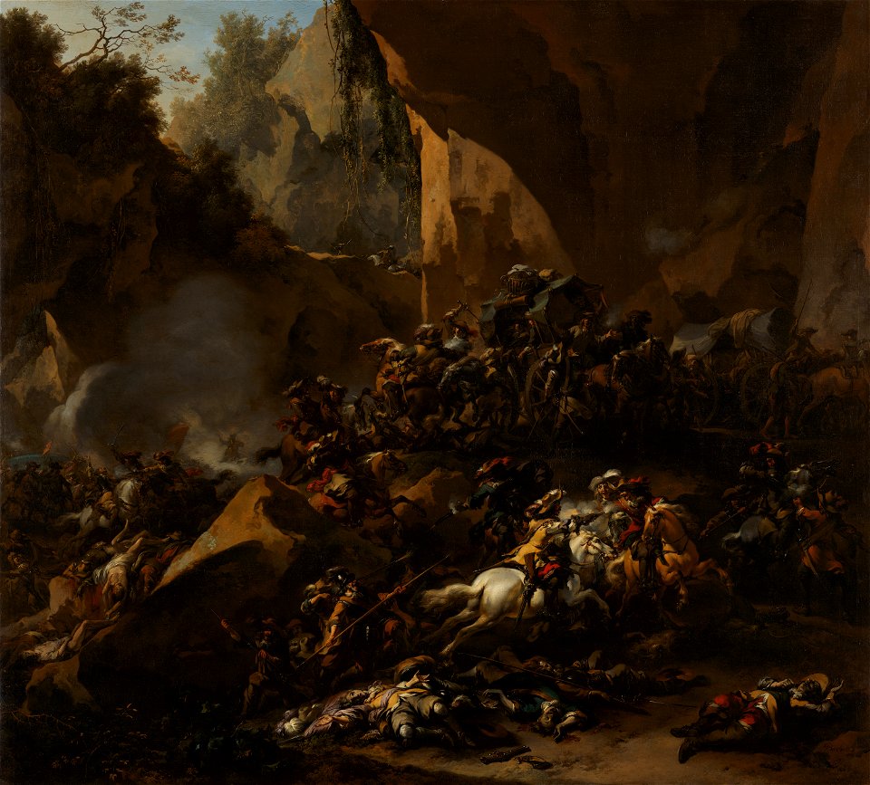 Nicolaes Pietersz Berchem - Travellers Ambushed by Brigands - 14 - Mauritshuis