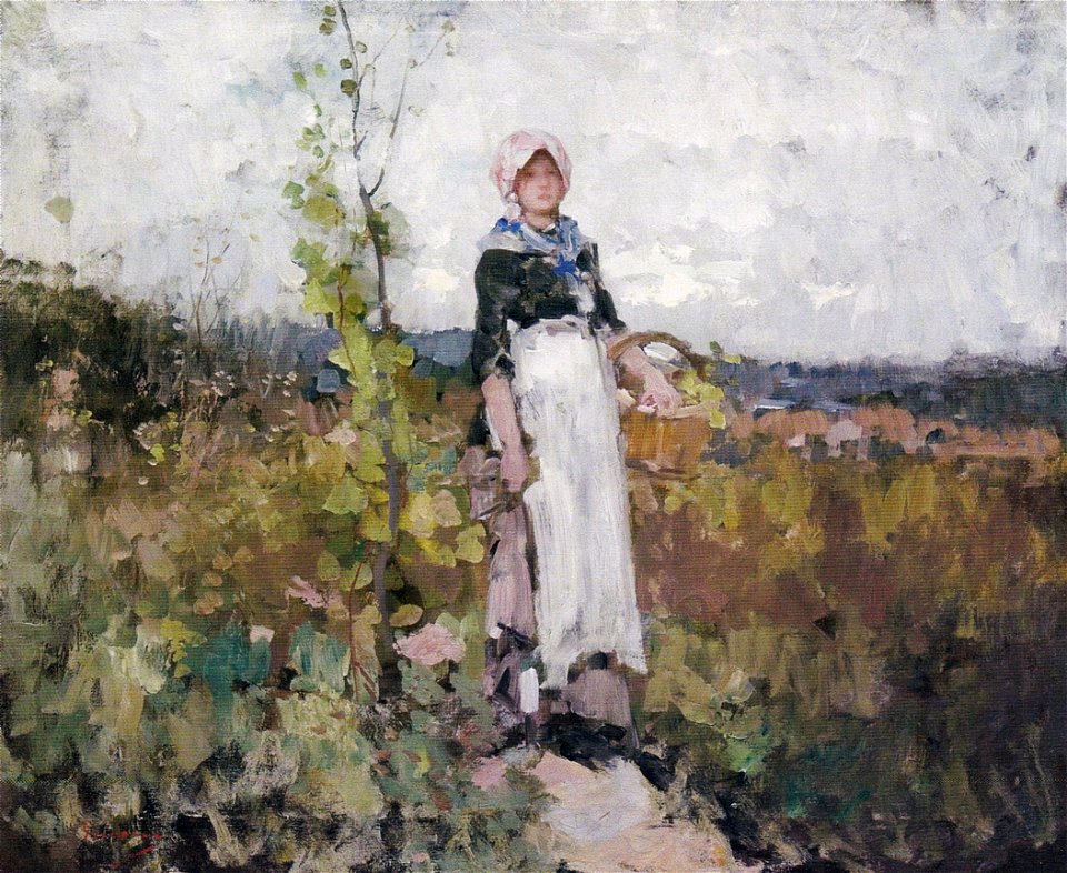 Nicolae Grigorescu - Taranca franceza in vie