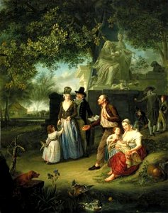 Nicolaes Muys - Landschap met figuren, bedoeld als een uitbeelding van de Liefdadigheid - 1559 (OK) - Museum Boijmans Van Beuningen