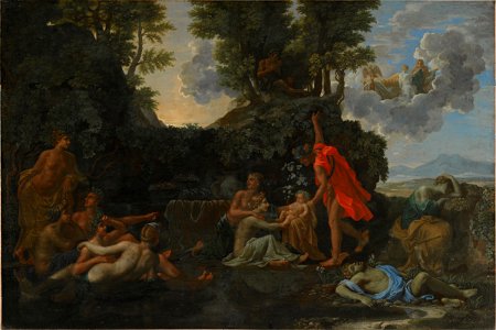 Nicolas Poussin - The Infant Bacchus Entrusted to the Nymphs of Nysa, The Death of Echo and Narcissus - 1942.167 - Fogg Museum