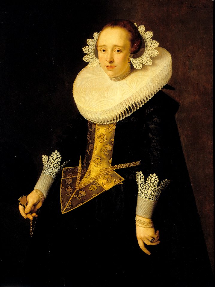 Nicolaes Eliasz. Pickenoy (1588−1650-56)- Portrait of a 22-year-old woman - 22-vuotiaan naisen muotokuva - Porträtt av 22-årig dam (29178835570)