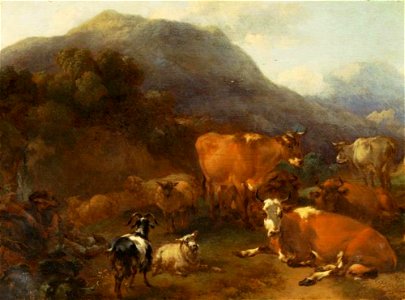 Nicolaes Berchem - Landschap met vee en herders - GG 665 - Kunsthistorisches Museum