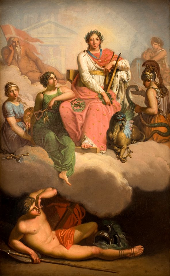 Nicolai Abildgaard - Frederik V as Patron of Science and the Arts - KMS1139i - Statens Museum for Kunst
