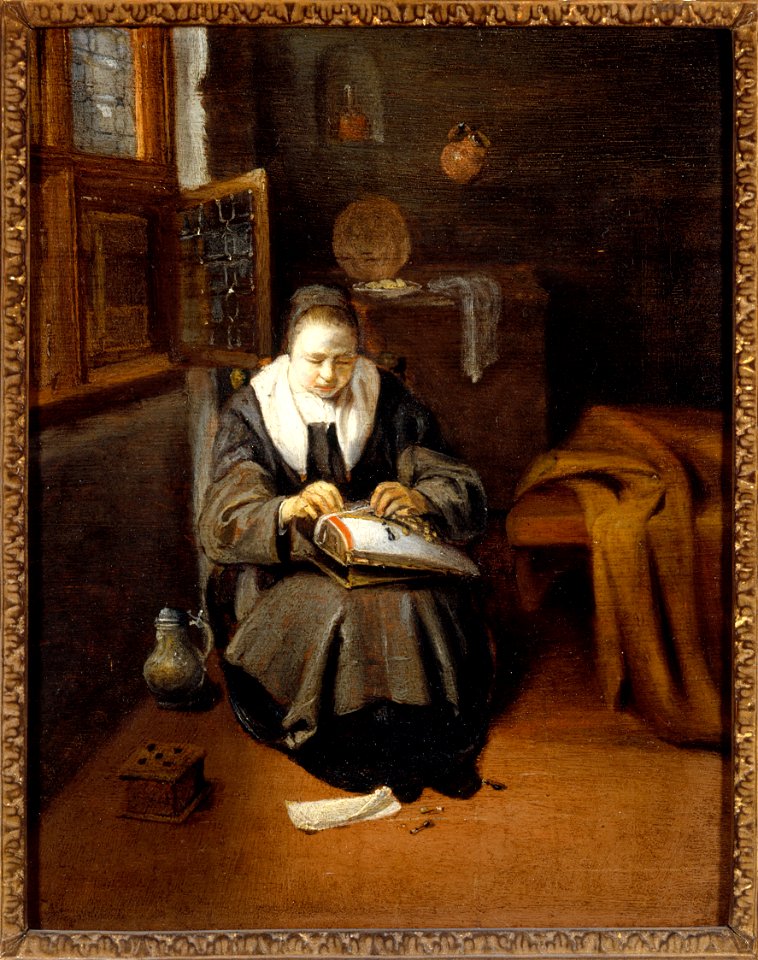 Nicolaes Maes - La dentellière