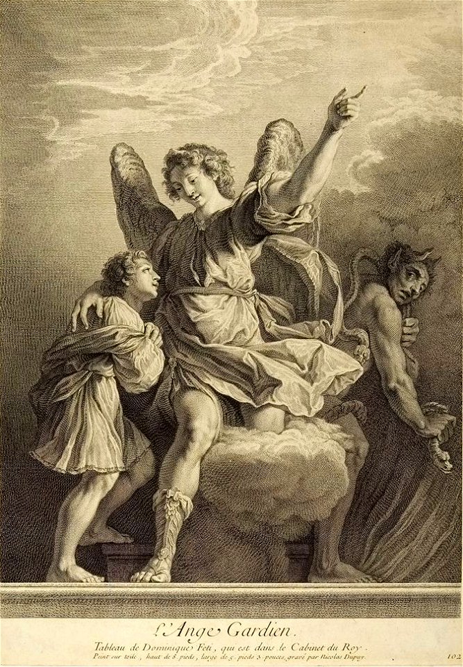 Nicolas-Gabriel Dupuis - Domenico Fetti - Ange gardien