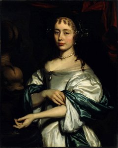 Nicolaes Maes - Portrait of a Woman by a Fountain 1011712-1680