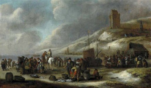 Nicolaes Molenaer - Strand met vissersvolk - 1531 (OK) - Museum Boijmans Van Beuningen