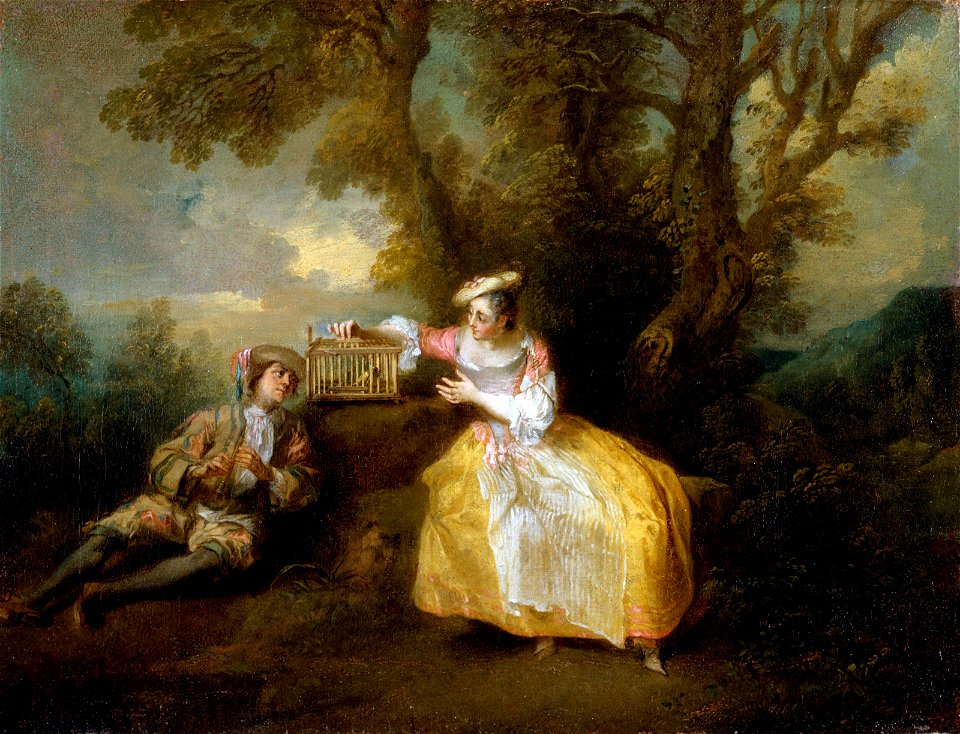 Nicolas Lancret - The Captive Bird - BF.1992.2 - Museum of Fine Arts