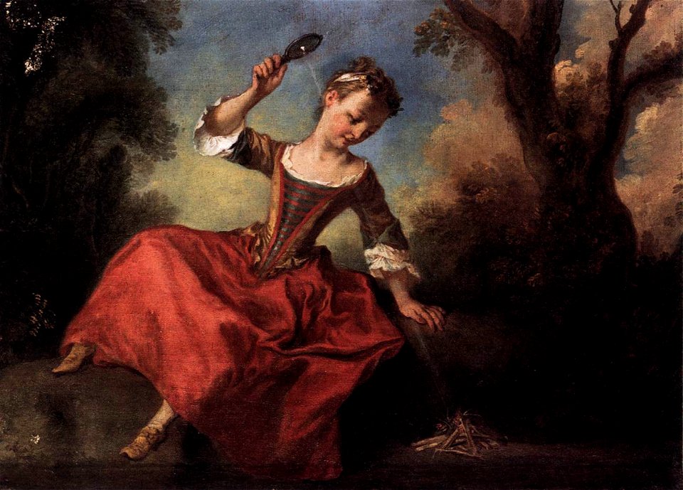 Nicolas Lancret - The Burning Glass - WGA12418