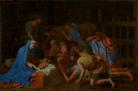 Nicolas Poussin - The Adoration of the Shepherd - 2016.24.1 - Yale University Art Gallery. Free illustration for personal and commercial use.