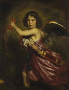 Nicolaes maes portrait of a boy as cupid