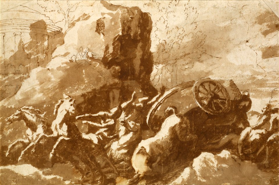 Nicolas Poussin - The Death of Hippolytus - Google Art Project