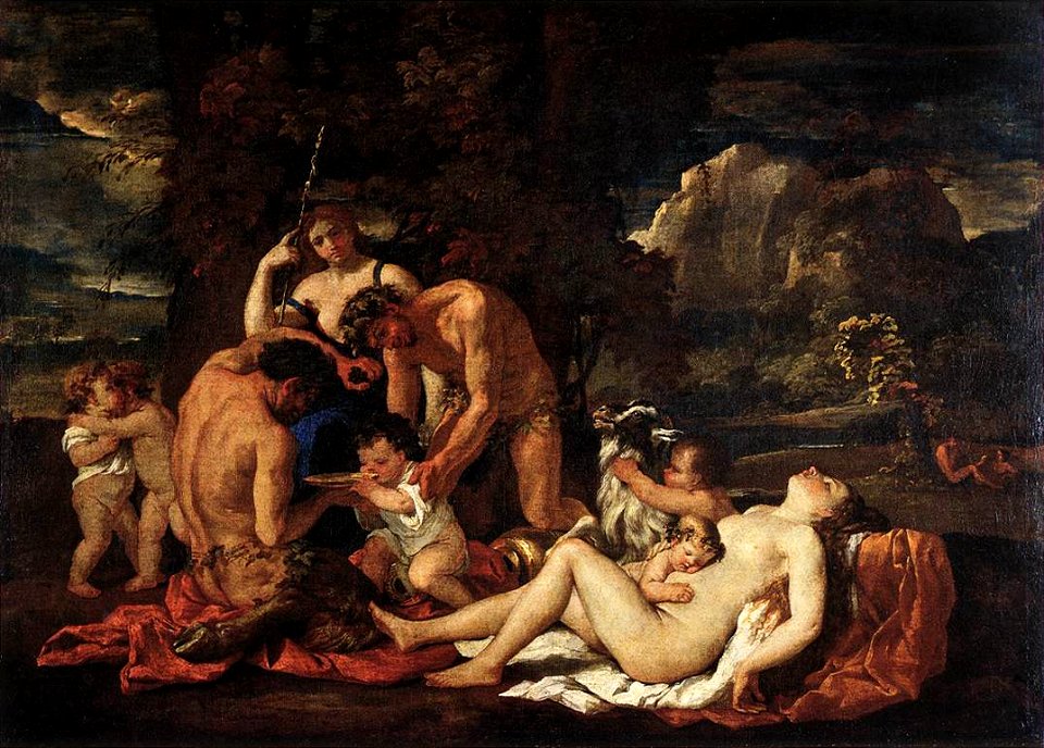 Nicolas Poussin - The Nurture of Bacchus - WGA18285