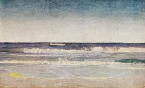 Niels Skovgaard - Stille solskins-formiddag med svære dønninger i Vesterhavet - 1894