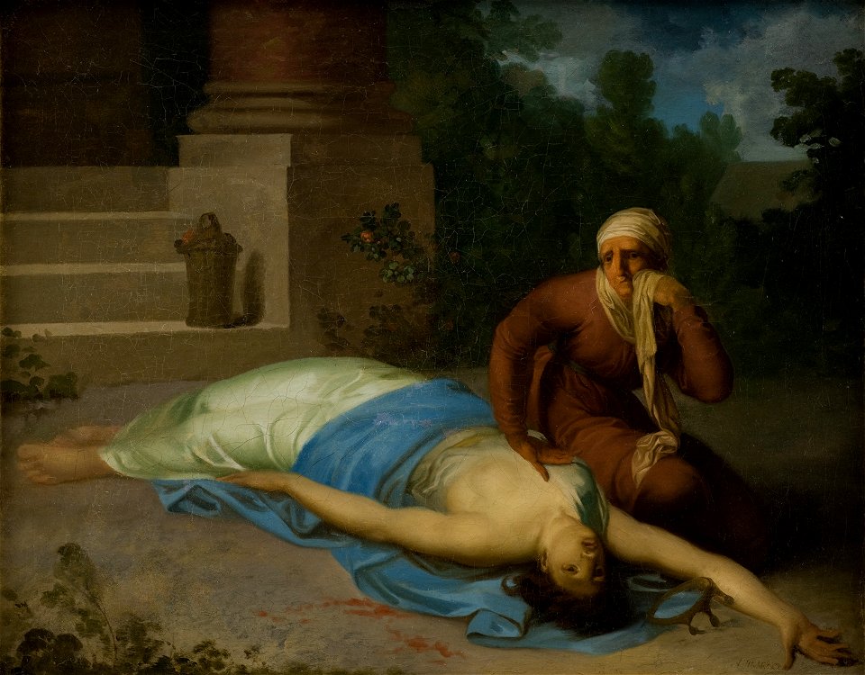 Nicolai Abildgaard - The Dying Messalina and her Mother - KMS3651 - Statens Museum for Kunst