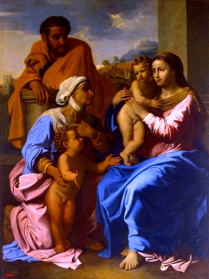 Nicolas Poussin - The Holy Family with St Elizabeth and John the Baptist - WGA18338