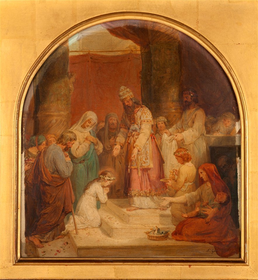 Nicolas Louis François Gosse - Esquisse pour l'église Saint-Nicolas-du-Chardonnet , La Présentation de la Vierge au Temple - PDUT1502 - Musée des Beaux-Arts de la ville de Paris