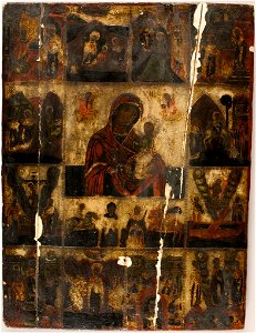 Nicolò Rondinelli - Madonna and Child with representations of twelve feasts - 1917.218 - Fogg Museum