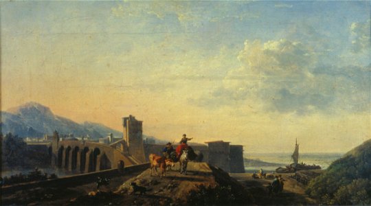Nicolas Antoine Taunay - Paisagem com ponte