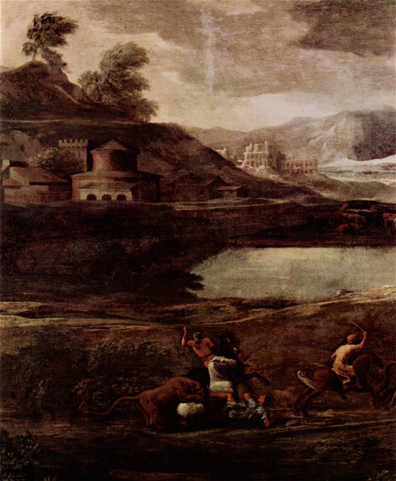 Nicolas Poussin - Paysage orageux avec Pyrame et Thisbé (détail)
