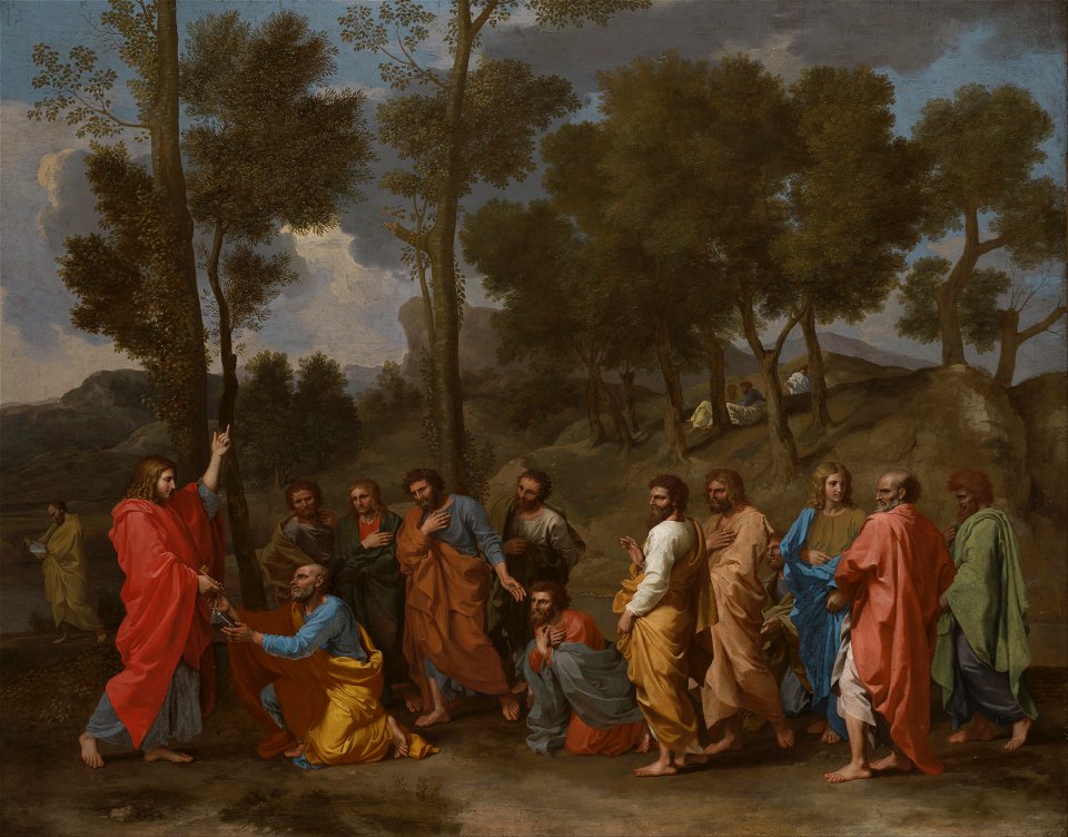 Nicolas Poussin - The Sacrament of Ordination (Christ Presenting the Keys to Saint Peter) - Google Art Project