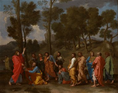 Nicolas Poussin - The Sacrament of Ordination (Christ Presenting the Keys to Saint Peter) - Google Art Project