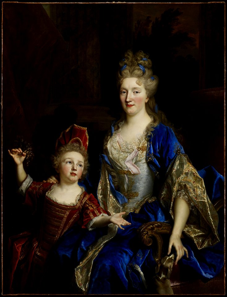 Nicolas de Largillière - Portrait of Catherine Coustard (1673-1728), Marquise of Castelnau, Wife of Charles-Léonor Aubry (1667-1735) with her Son Léonor (1695-1770) - 77.26 - Minneapolis Institute of Arts