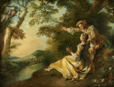 Nicolas Lancret (1690-1743) - Lovers in a Landscape - 37.10 - Barber Institute of Fine Arts