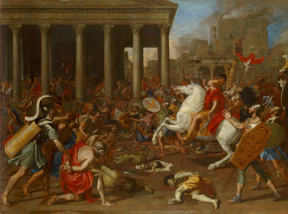 Nicolas Poussin - The Conquest of Jerusalem by Emperor Titus - Google Art Project