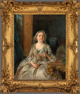 Nicolas Lancret - Portrait of Madame Gaignat - 1943.256 - Harvard Art Museums