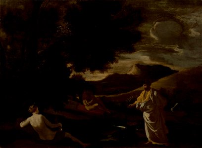 Nicolas Poussin - King Midas Turns an Oak Branch to Gold - 2016.96.1 - Yale University Art Gallery. Free illustration for personal and commercial use.