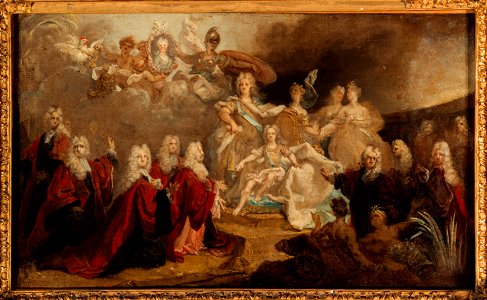 Nicolas de Largillierre - Allégorie des fiançailles de Louis XV avec l'infante Marie-Anne-Victoire d'Espagne (1722) - P1324 - Musée Carnavalet
