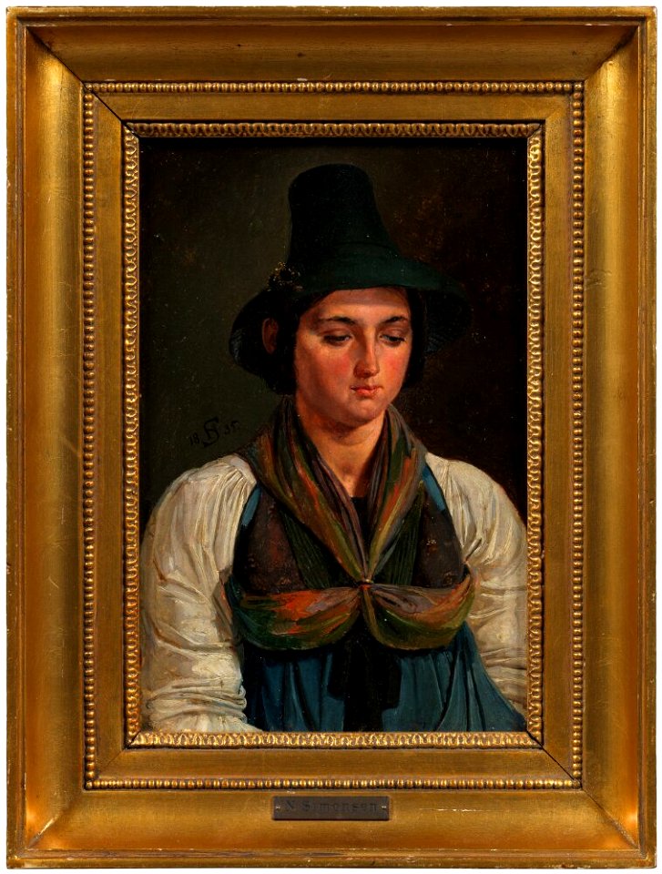 Niels Simonsen - Study of a Woman in Tyrolean Costume - NM 7535 - Nationalmuseum