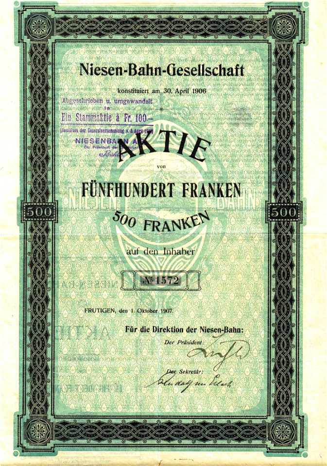 Niesen-Bahn-Ges. 1907