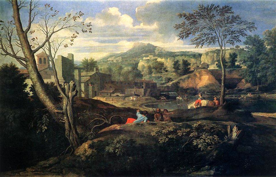 Nicolas Poussin - Ideal Landscape - WGA18314