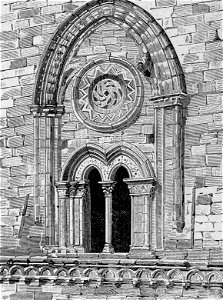 Nicosia – Veduta di una finestra del campanile (xilografia)