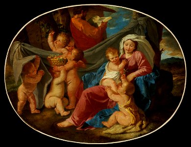 Nicolas Poussin - The Rest on the Flight into Egypt - Google Art Project. Free illustration for personal and commercial use.