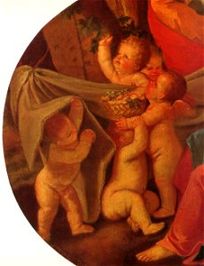 Nicolas Poussin - Sainte Famille (aux anges) (détail)