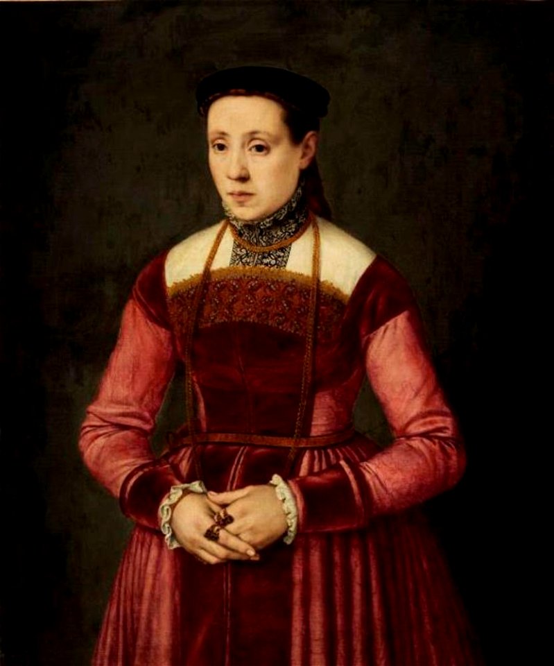 Nicolas de Neufchâtel - Portret van een vrouw, mogelijk de echtgenote van Paulus I Behaim - 358 - Museum of Fine Arts, Budapest