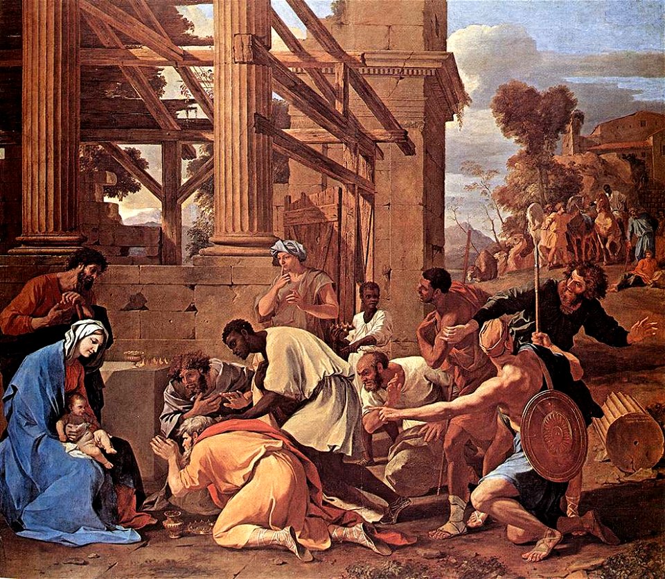 Nicolas Poussin - Adoration of the Magi - WGA18287. Free illustration for personal and commercial use.